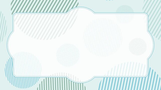 水色の揺れる水玉をストライプが流れる抽象モーション背景アニメーション（文字スペース）
