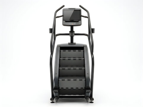 black water rowing machine cardio fitness exercise equipment isolated on transparent background