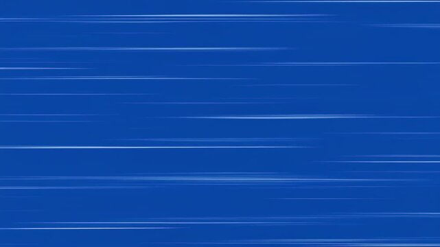 Abstract Blue Lines Moving Fast Across Black Background with Subtle Light Streaks