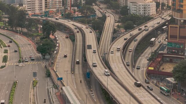 Aug 16 2026 Kowloon City Urban Flyover and Road Interchange View