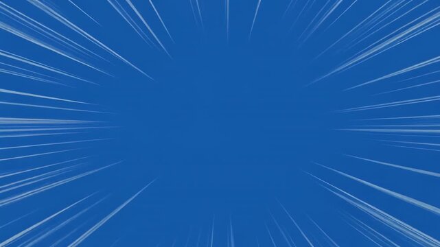 Abstract Blue Rays Bursting from Center with Black Horizontal Band Dynamic Motion Background