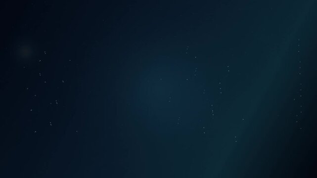 Glowing Atom Model and Planetary Orbits on Dark Blue Background