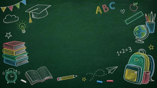 back to school on blackboard