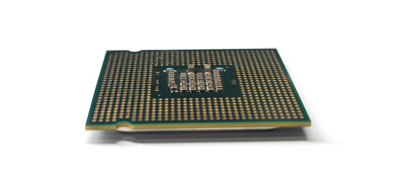 CPU for a computer on a white background.