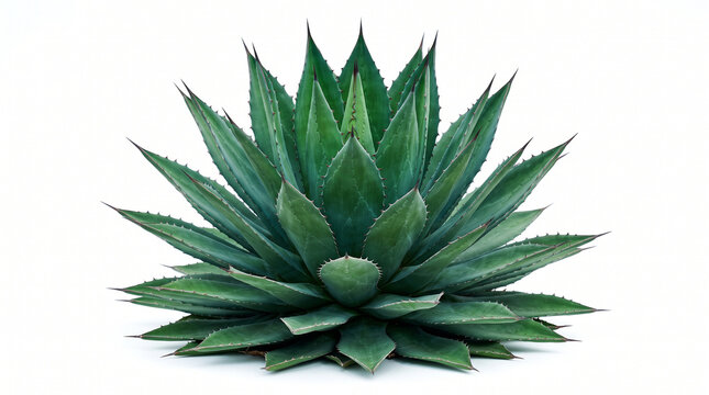 group of agave plants isolated on transparent background cut