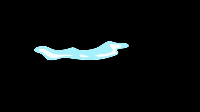 Fluid wave stream fx animation with transparent background