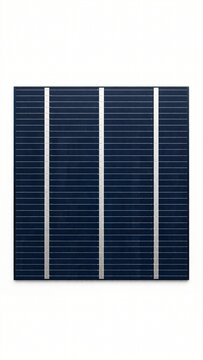 Single polycrystalline solar cell panel texture isolated on white background