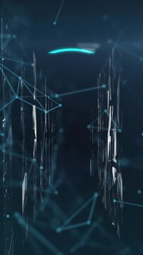 Animation of network of connections over light spots
