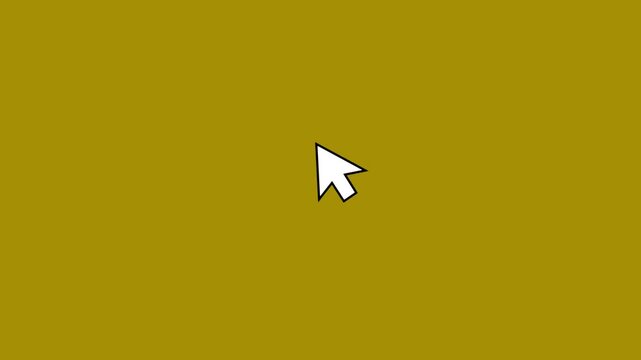 Mouse pointer hand clicks icon animation. Mouse click, mouse cursor click animation, mouse pointer animation, mouse double click animation, click.