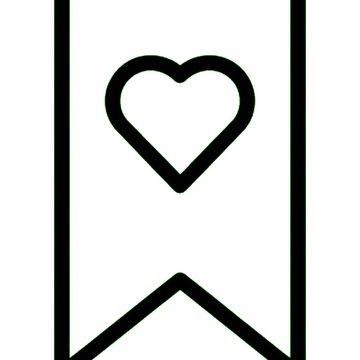Bookmark With Heart Icon Minimalist Favorite Save