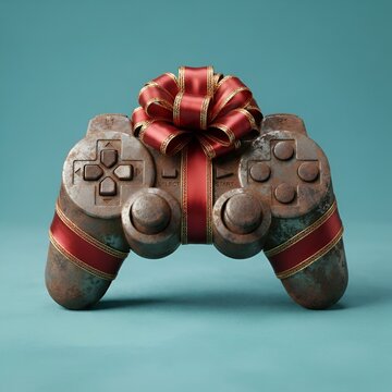 Manette us&eacute;e, Jeu m&eacute;tal avec ruban cadeau