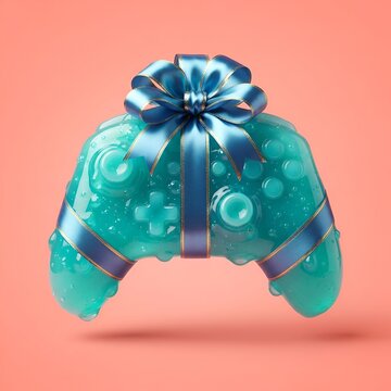 Manette slime, Jeu visqueux avec ruban cadeau