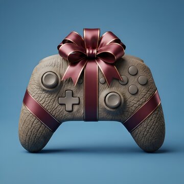 Manette en peau animal de la brousse avec ruban cadeau