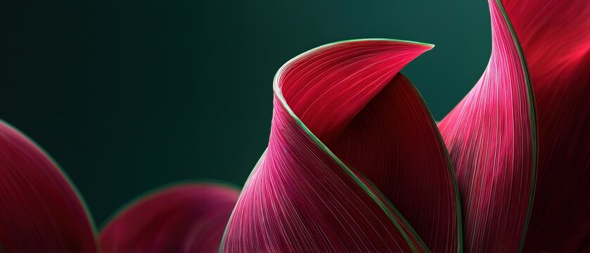 vibrant festival fuchsia leaf macro dynamic abstract banner background