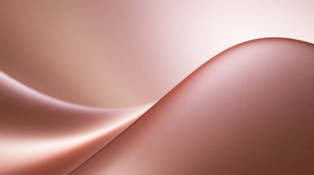 Abstract Rose Gold Flowing Wave Background for Luxury Cosmetics