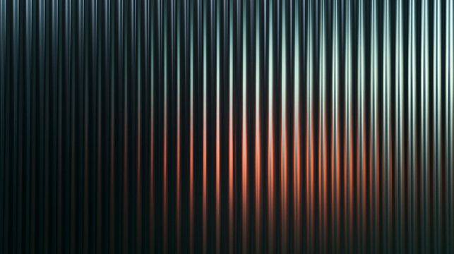Fluted Glass Textured Background with Warm and Cool Lighting