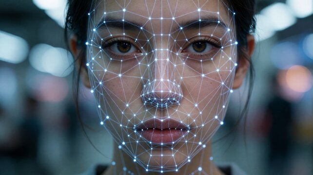 Biometric Facial Recognition and Digital Identity Scanning Technology