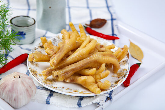 Marinated braised chicken feet asian snack