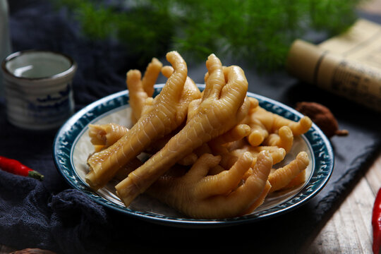 Marinated braised chicken feet asian snack