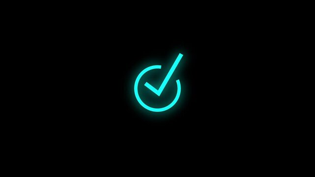 Animated reveal of a white check mark icon in a green circle. Isolated on a white background. 4k check mark, successfully done, approved sign, tick icon