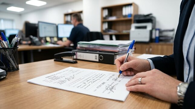 Signing off on a completed corrective action plan at the quality department desk &ndash; Corrective Action Plan in Quality Management