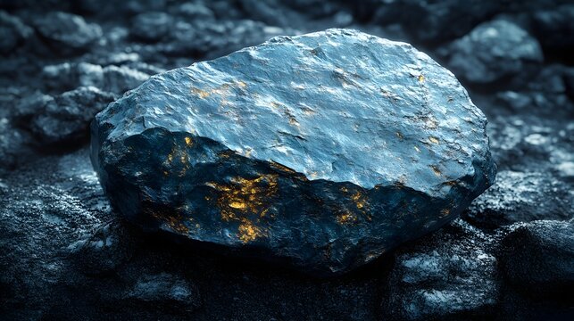 Close-up of a stony-iron meteorite showcasing metallic and rocky textures under dramatic lighting. Ideal for astronomy, geology, space exploration, or science education content.