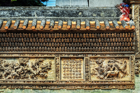Foshan city, Guangdong, China. Shunde Beijiao Bijiang ancient village boasts a history of over 800 years and designated as national cultural heritage. Well preserved Lingnan architecture.
