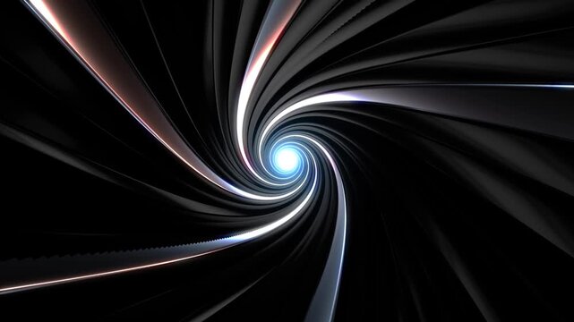 High contrast rotating tunnel bright central light dramatic portal effect futuristic travel, science fiction, acceleration, dimensional transitions, cinematic intros and abstract technology scenes.
