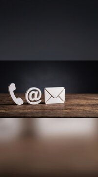 Contact Us Office Inbox Email Concept