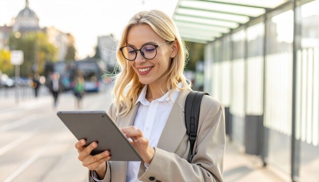Young Businesswoman Working on Laptop in Modern Office, Smiling Female Professional Using Technology for Business, Work, Career, and Online Success