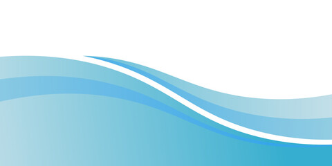 Naklejka premium Light Blue Layered Wave Border on White abstract vectorLight Blue Layered Wave Border on White abstract vector