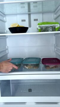Organizing Weekly Meal Prep in Refrigerator