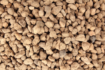 Top view of pumice stone for potting cactus or succulent and ornamental plant. © Tumm8899