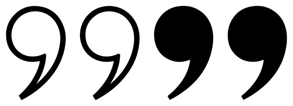 quote mark icon vector illustration