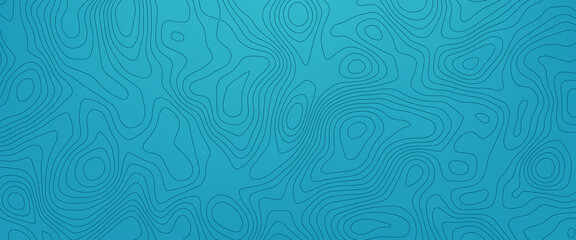 blue topographic map of the sea with a gradient of dark blue lines © selaras