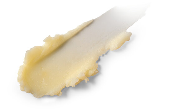 Hair styling wax or clay swatch with a matte finish on a white background. Ideal for cosmetic product visuals, ads, and packaging designs. Perfect for haircare, grooming, and salon concepts.