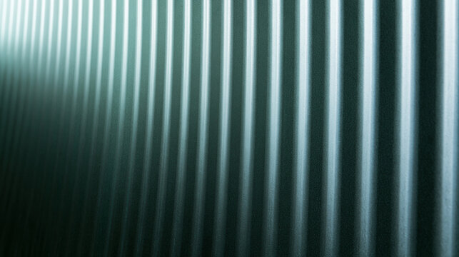 Corrugated Metal Surface with Vertical Ribbed Texture