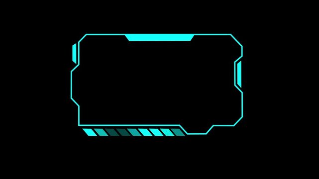 Futuristic HUD call out mark line animation CK withe tech geometric square box lower third, digital pointer line alpha channel overlay