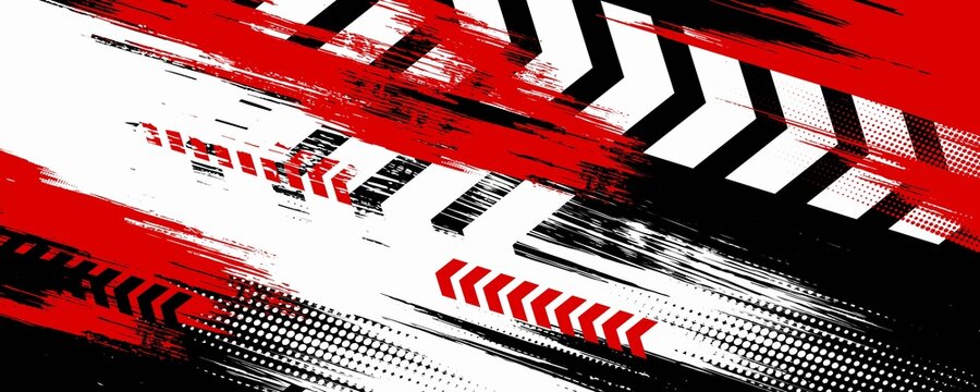 Exclusive red and black color combination sport racing car livery design, for universal medium eps10 vector ready to print.