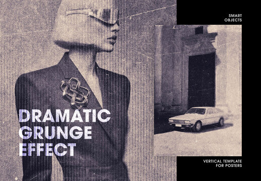 Dramatic Grunge Photo Effect for Poster and Social Media Design