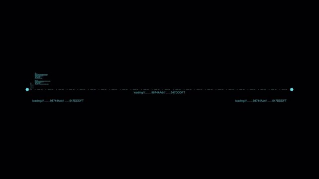 Abstract digital timeline animation with futuristic glowing nodes and connecting data lines on black background.