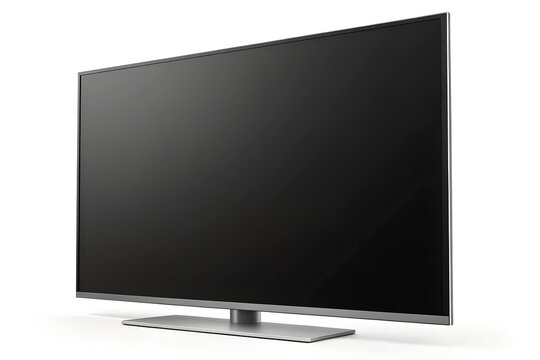 Modern flat screen smart television display monitor mockup png isolated on transparent background electronics.