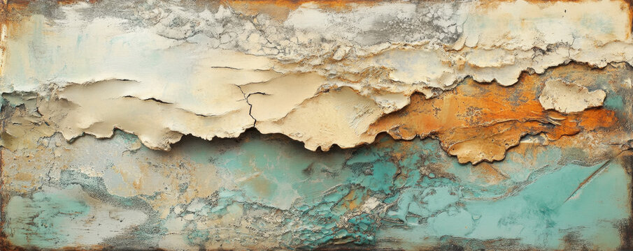 Weathered Wooden Wall with Peeling Paint and Rustic Texture