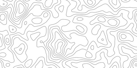 Minimal geographic contour line background with abstract elevation pattern, flowing isoline pattern with natural spacing, for backdrop, packaging and web design. © hossain