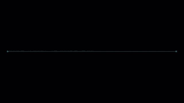 Minimalist black horizontal line graphic animation on dark background.