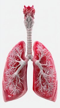 Detailed Human Lungs Anatomy Illustration