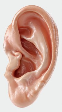 Realistic Human Ear Closeup Detail