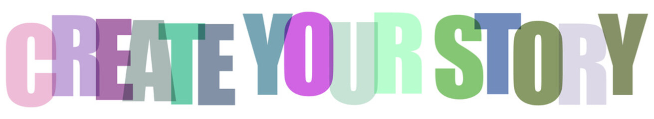Naklejka premium Colorful creative typography design for storytelling and inspiration