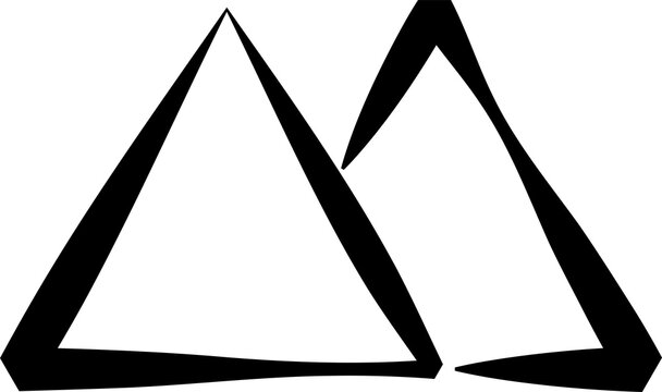 Triangle symbol design. Geometric shape