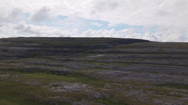 Exposed Limestone Pavement Across the Burren Karst Landscape in Ireland